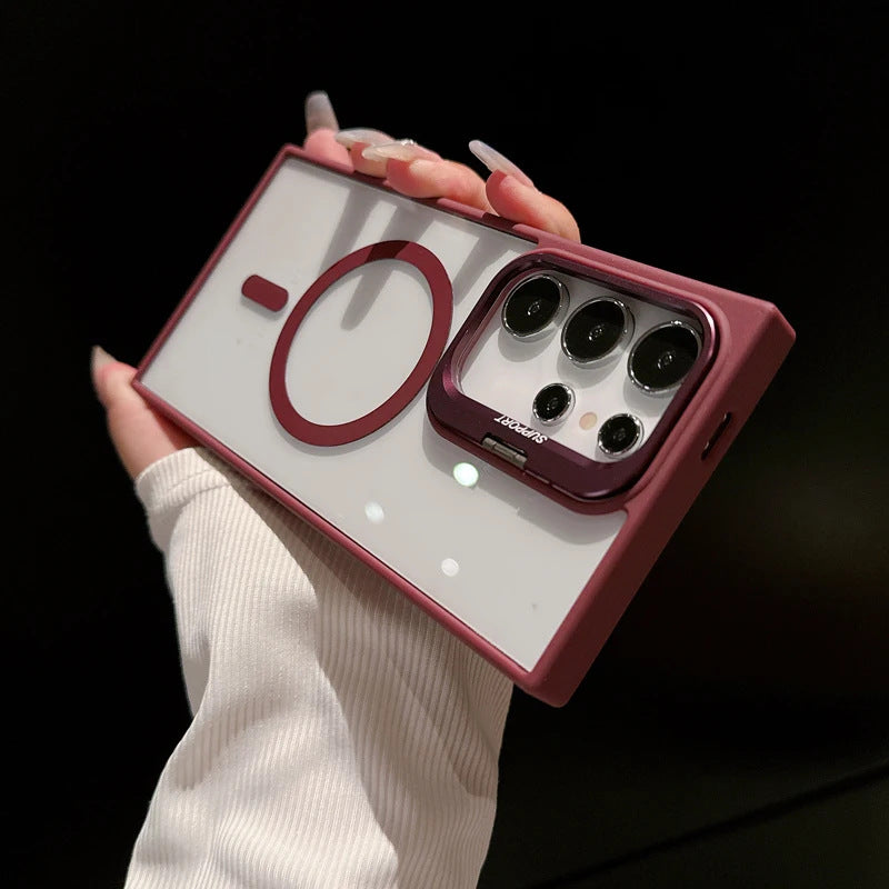 Clear Magnetic Kickstand Case for Samsung Galaxy Ultra Series (S22–S24) with Shockproof & anti-drop protective edges | GedZone