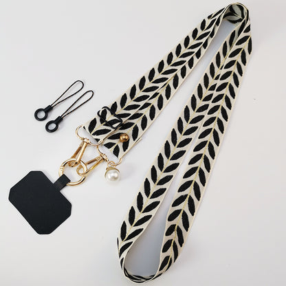 Mobile Phone Strap Lanyard Long Crossbody Shoulder Pearl Pendant