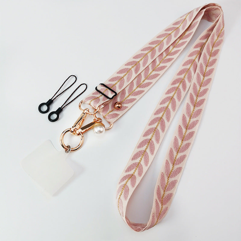 Mobile Phone Strap Lanyard Long Crossbody Shoulder Pearl Pendant