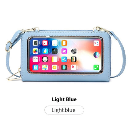 Touch Screen Phone Bag Women's Crossbody Anti-theft Swiping Long Wallet