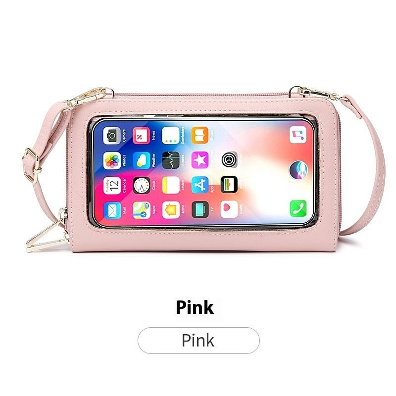 Touch Screen Phone Bag Women's Crossbody Anti-theft Swiping Long Wallet