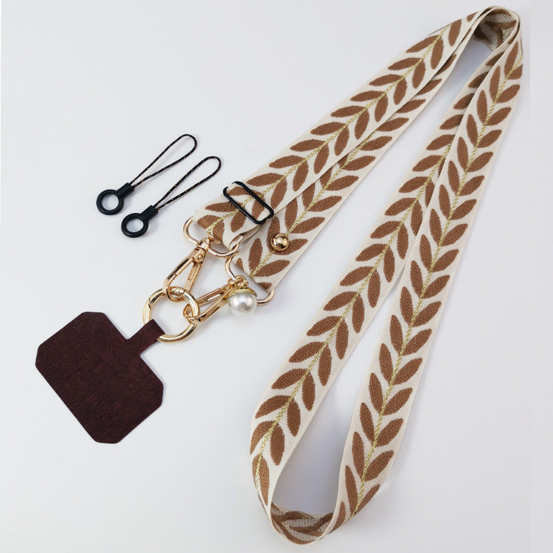 Mobile Phone Strap Lanyard Long Crossbody Shoulder Pearl Pendant