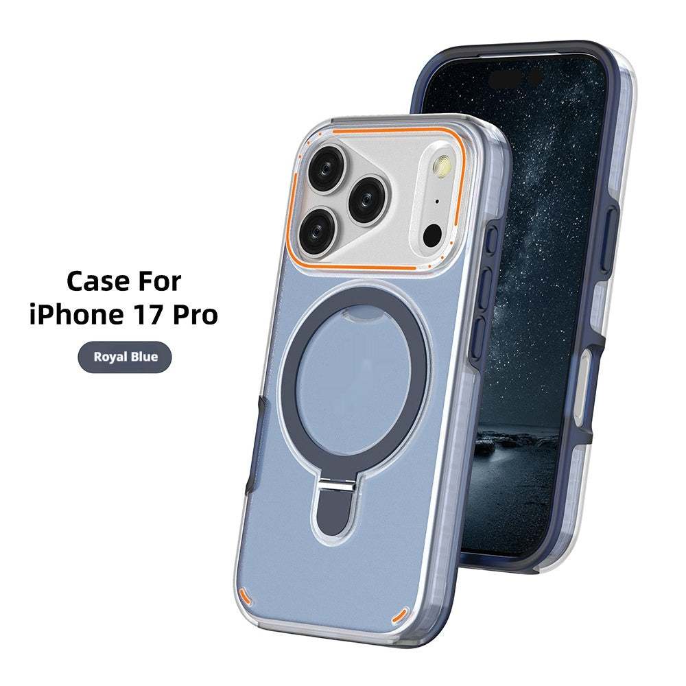 360 Rotation Stand Holder Magnetic Matte Phone Case For i-Phone 17 Pro 17 Max Plus Shockproof Protection Cover Shell | GedZone