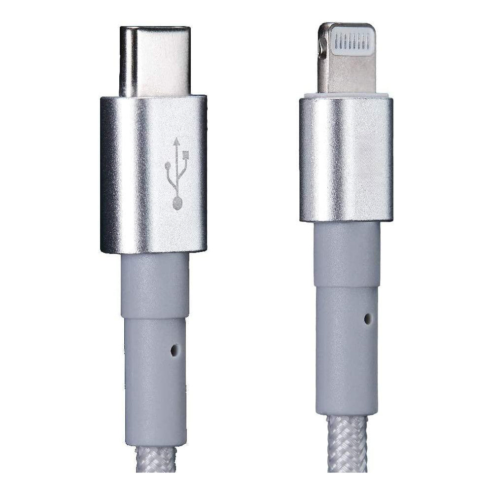 150cm 180cm USB Charging Cable A Pple MFi Certified, Nylon Braided Jacket,silver Premium Series