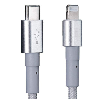 150cm 180cm USB Charging Cable A Pple MFi Certified, Nylon Braided Jacket,silver Premium Series