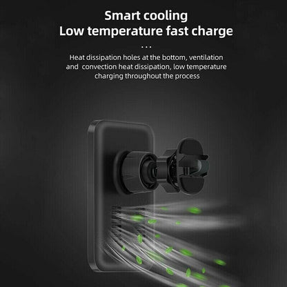 Magnetic Wireless Charger Car Mount Holder For 12 13 14 Pro Max MagSafe