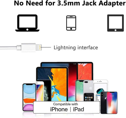 Lightning Wired Earbuds for iPhone 14/13/12/11/XS – In-Ear Headphones with Mic & Remote Contro | GedZone