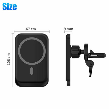 Magnetic Wireless Charger Car Mount Holder For 12 13 14 Pro Max MagSafe