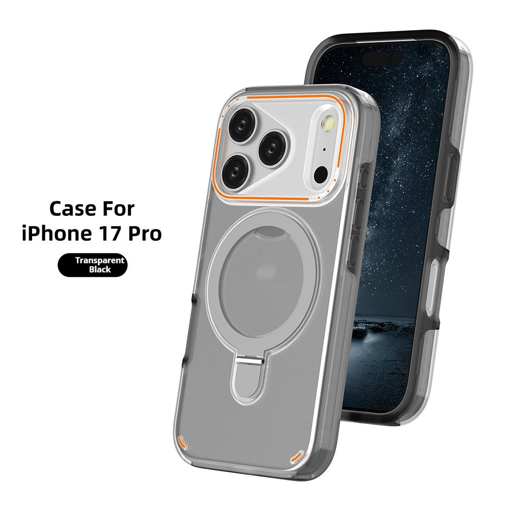 360 Rotation Stand Holder Magnetic Matte Phone Case For i-Phone 17 Pro 17 Max Plus Shockproof Protection Cover Shell | GedZone