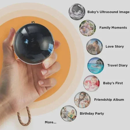 2.7 inch 3D crystal ball video player with photo and video display