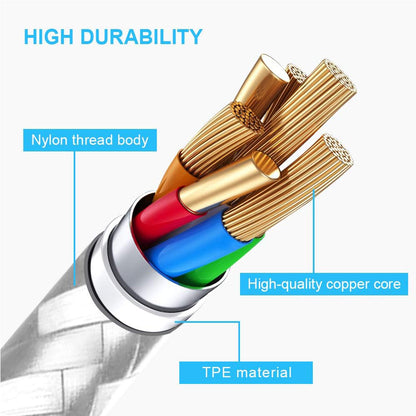 150cm 180cm USB Charging Cable A Pple MFi Certified, Nylon Braided Jacket,silver Premium Series