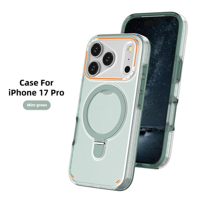 360 Rotation Stand Holder Magnetic Matte Phone Case For i-Phone 17 Pro 17 Max Plus Shockproof Protection Cover Shell | GedZone