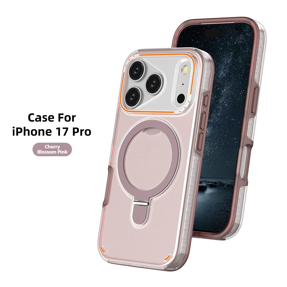 360 Rotation Stand Holder Magnetic Matte Phone Case For i-Phone 17 Pro 17 Max Plus Shockproof Protection Cover Shell | GedZone