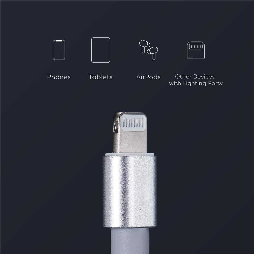 150cm 180cm USB Charging Cable A Pple MFi Certified, Nylon Braided Jacket,silver Premium Series