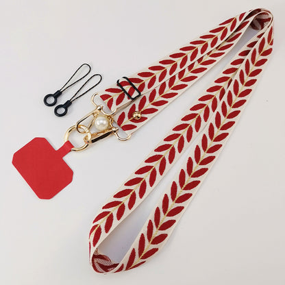 Mobile Phone Strap Lanyard Long Crossbody Shoulder Pearl Pendant